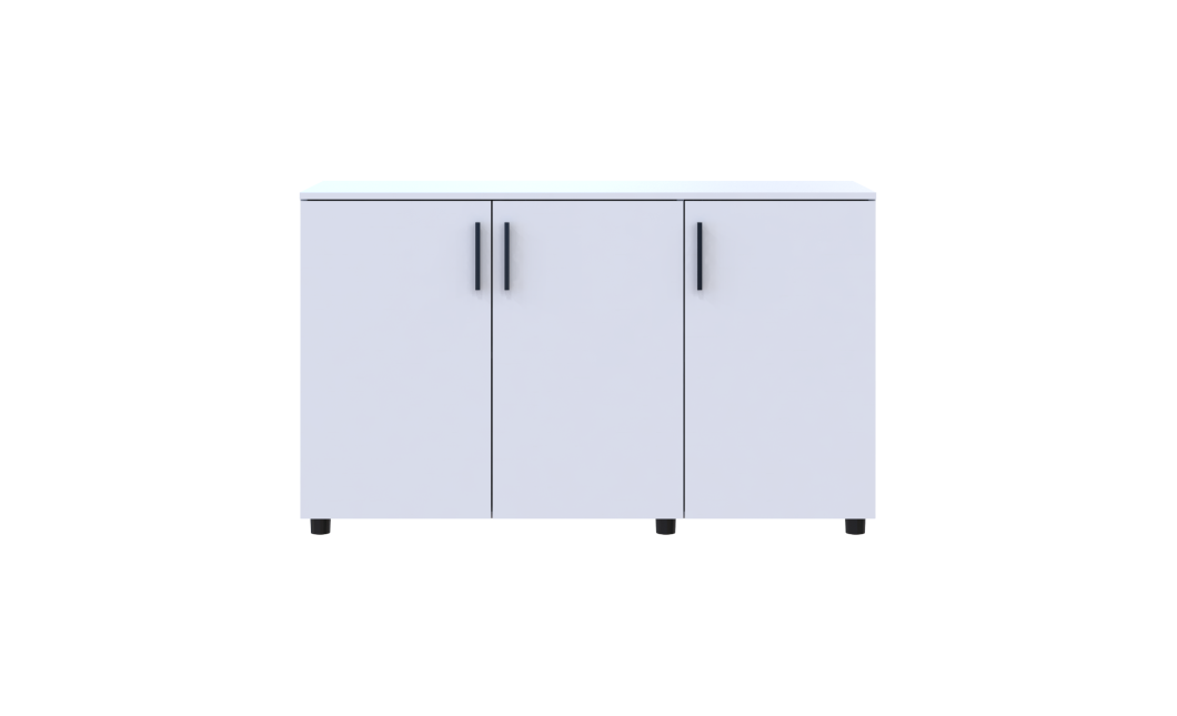Kommode Doros Thorn Weiß 3 Türen 135x51,6x80 (41510169)