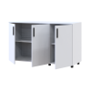 Kommode Doros Thorn Weiß 3 Türen 135x51,6x80 (41510169)