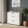Kommode Doros Thorn Weiß 3 Schubladen 90x51,6x80 (41510157)
