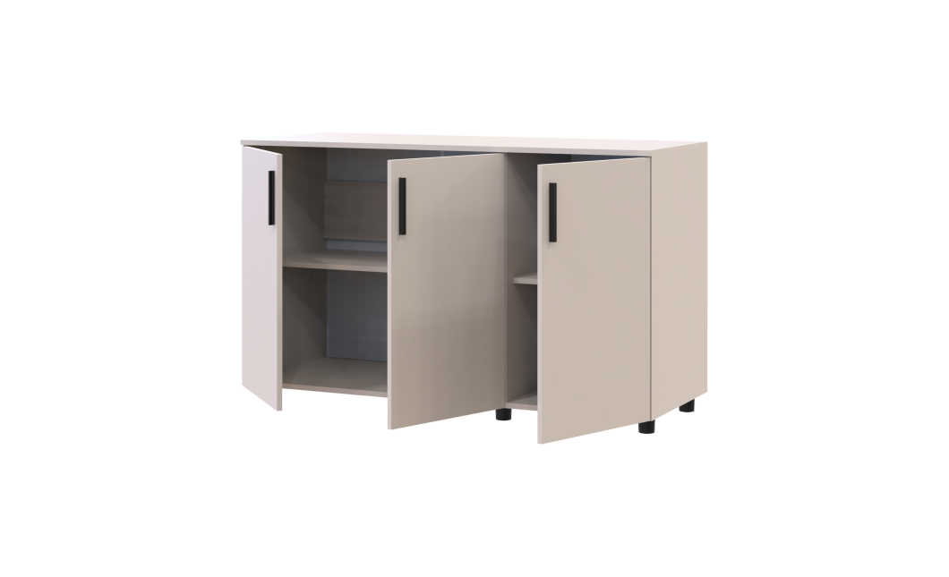 Kommode Doros Thorn Kaschmir 3 Türen 135x51,6x80 (41510175)