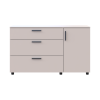 Kommode Doros Thorn Kaschmir 3 Schubladen 1 Tür 135x51,6x80 (41510187)