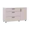 Kommode Doros Thorn Kaschmir 3 Schubladen 1 Tür 135x51,6x80 (41510187)