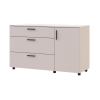 Kommode Doros Thorn Kaschmir 3 Schubladen 1 Tür 135x51,6x80 (41510187)