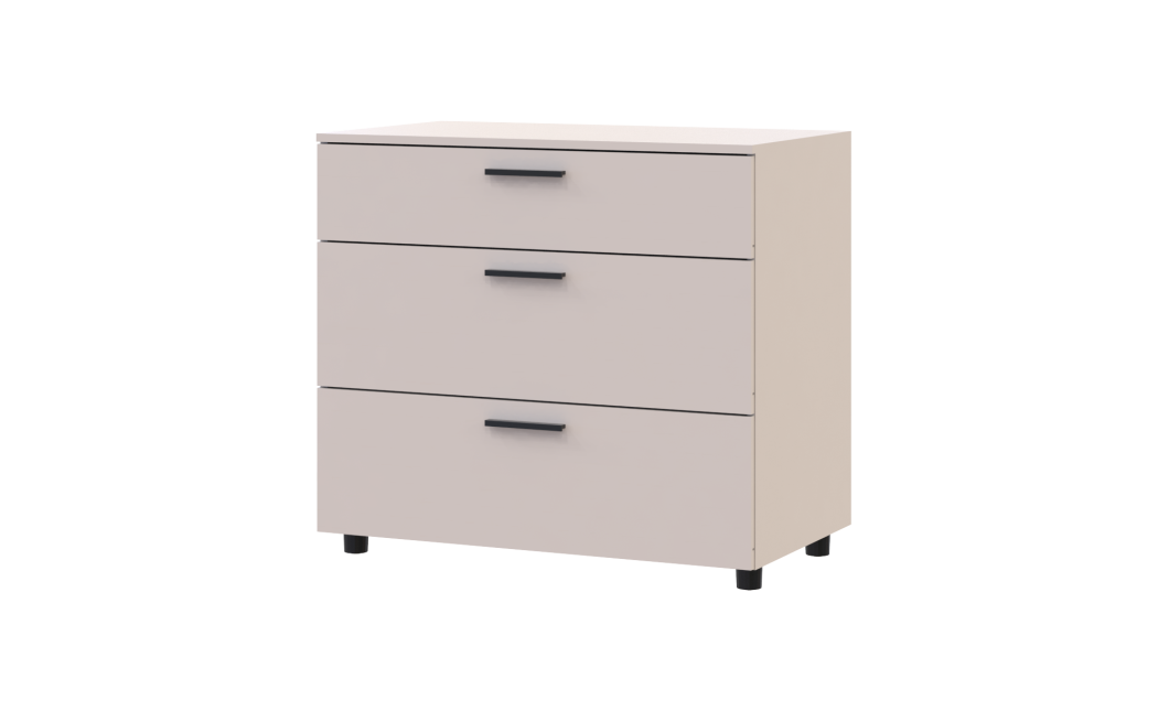 Kommode Doros Thorn Kaschmir 3 Schubladen 90x51,6x80 (41510163)