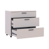 Kommode Doros Thorn Kaschmir 3 Schubladen 90x51,6x80 (41510163)