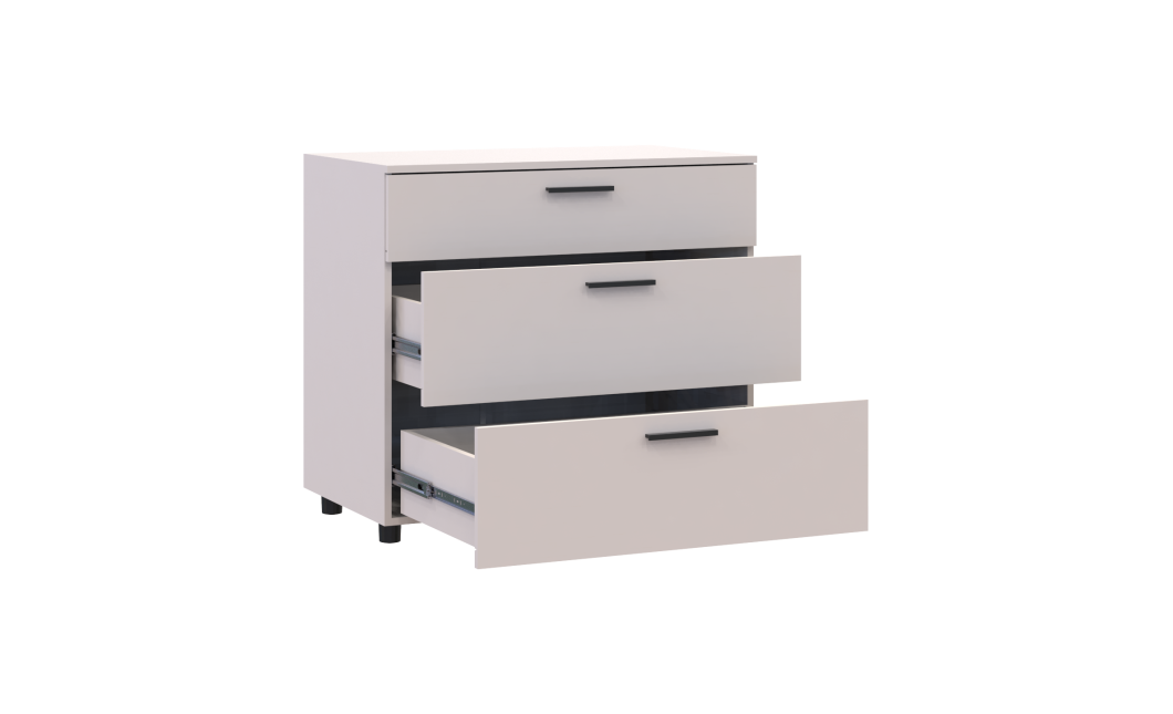 Kommode Doros Thorn Kaschmir 3 Schubladen 90x51,6x80 (41510163)