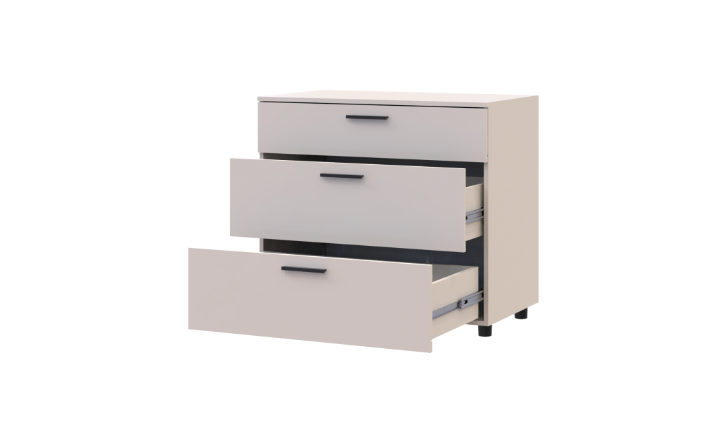 Kommode Doros Thorn Kaschmir 3 Schubladen 90x51,6x80 (41510163)