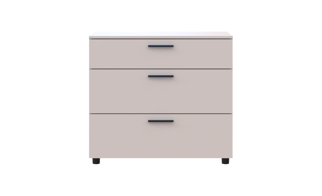Kommode Doros Thorn Kaschmir 3 Schubladen 90x51,6x80 (41510163)