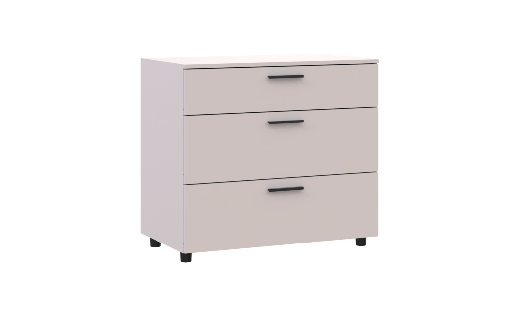 Kommode Doros Thorn Kaschmir 3 Schubladen 90x51,6x80 (41510163)