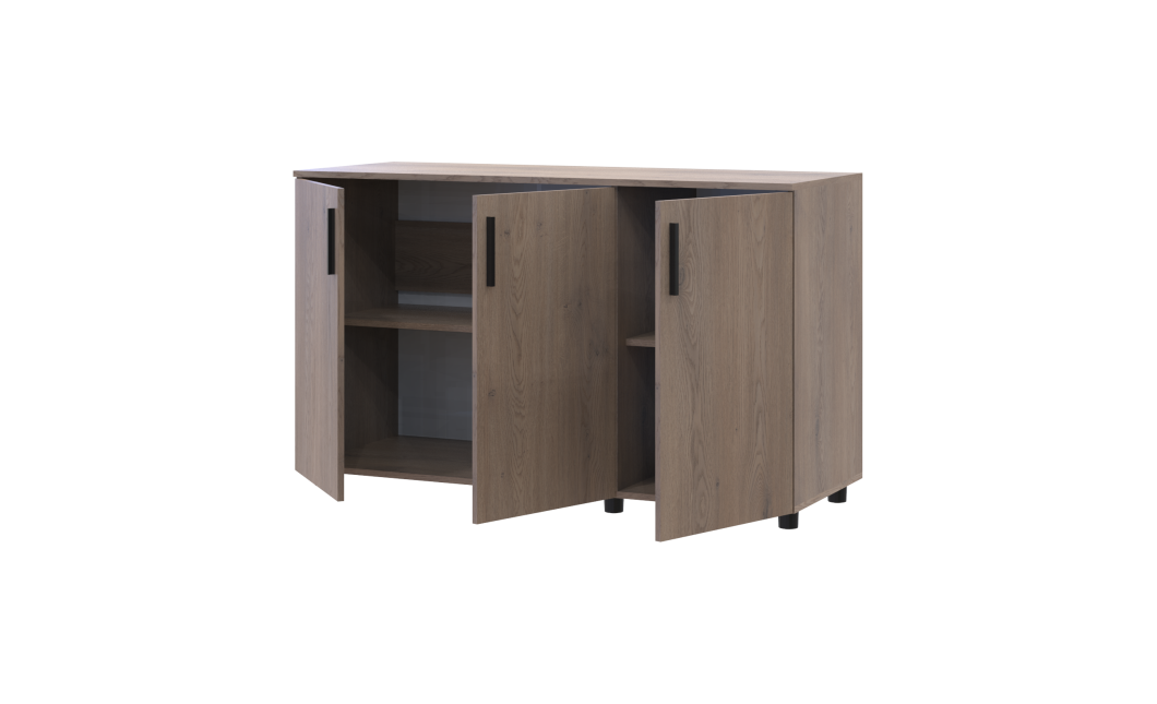 Kommode Doros Thorn Cremona Cannolo 3 Türen 135x51,6x80 (41510165)