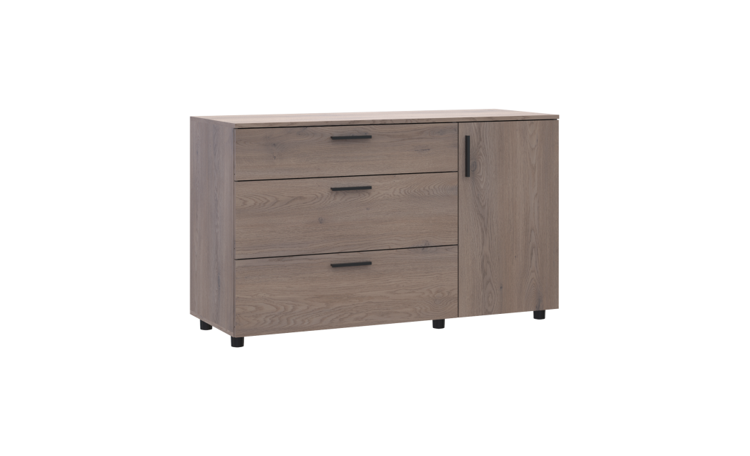 Kommode Doros Thorn Cremona Cannolo 3 Schubladen 1 Tür 135x51,6x80 (41510177)