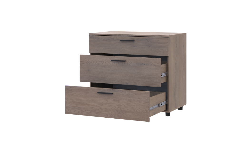 Kommode Doros Thorn Cremona Cannolo 3 Schubladen 90x51,6x80 (41510153)