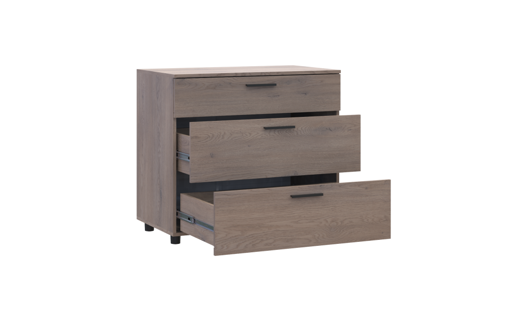 Kommode Doros Thorn Cremona Cannolo 3 Schubladen 90x51,6x80 (41510153)
