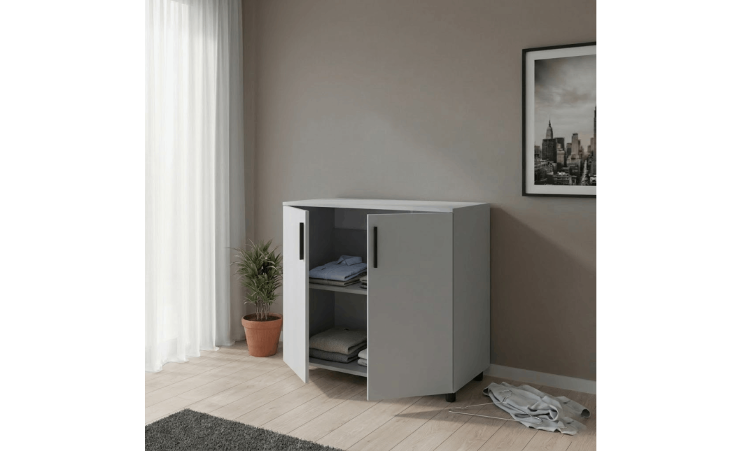 Kommode Doros Thorn Grau 2 Türen 90x51,6x80 (41510147)