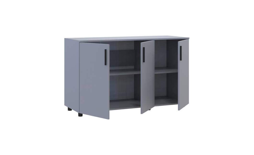 Kommode Doros Thorn Grau 3 Türen 135x51,6x80 (41510171)