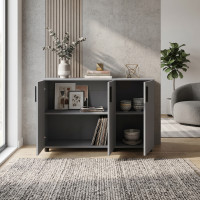Kommode Doros Thorn Grau 3 Türen 135x51,6x80 (41510171)