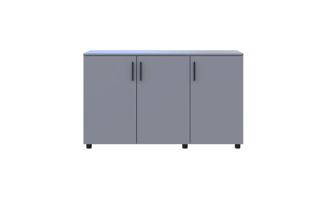 Kommode Doros Thorn Grau 3 Türen 135x51,6x80 (41510171)