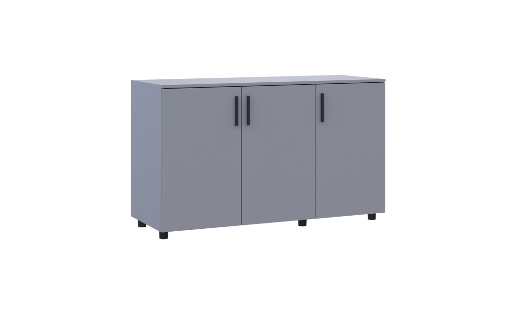 Kommode Doros Thorn Grau 3 Türen 135x51,6x80 (41510171)