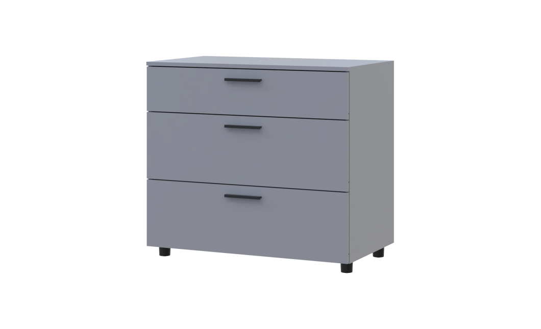 Kommode Doros Thorn Grau 3 Schubladen 90x51,6x80 (41510159)
