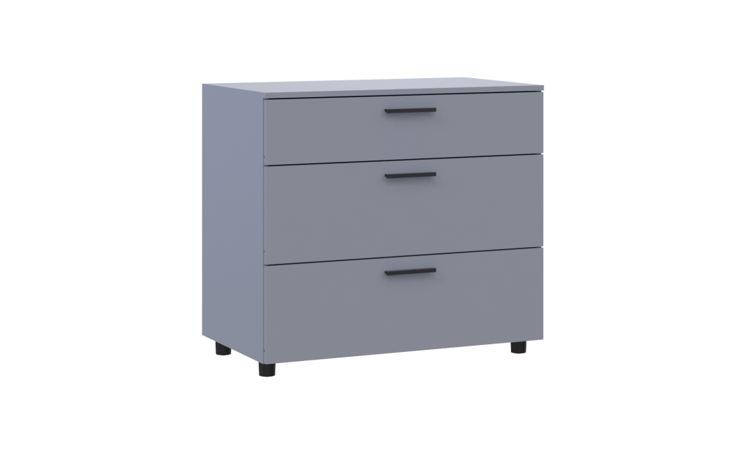 Kommode Doros Thorn Grau 3 Schubladen 90x51,6x80 (41510159)