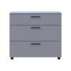 Kommode Doros Thorn Grau 3 Schubladen 90x51,6x80 (41510159)
