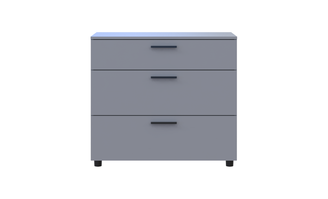 Kommode Doros Thorn Grau 3 Schubladen 90x51,6x80 (41510159)