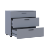 Kommode Doros Thorn Grau 3 Schubladen 90x51,6x80 (41510159)