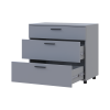 Kommode Doros Thorn Grau 3 Schubladen 90x51,6x80 (41510159)