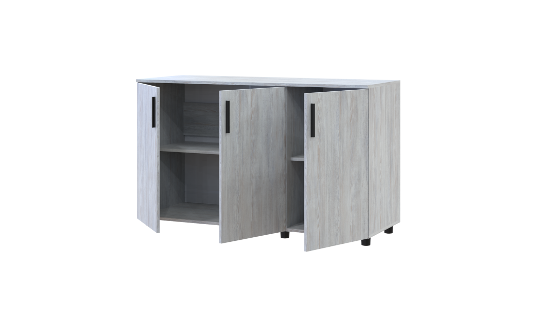 Kommode Doros Thorn Natti Kiefer 3 Türen 135x51,6x80 (41510167)