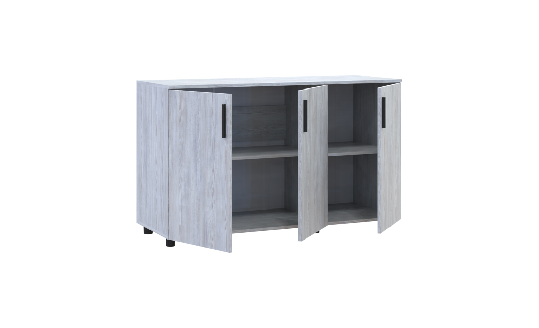Kommode Doros Thorn Natti Kiefer 3 Türen 135x51,6x80 (41510167)