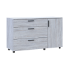 Kommode Doros Thorn Natti Kiefer 3 Schubladen 1 Tür 135x51,6x80 (41510179)