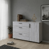 Kommode Doros Thorn Natti Kiefer 3 Schubladen 1 Tür 135x51,6x80 (41510179)