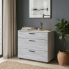 Kommode Doros Thorn Natti Kiefer 3 Schubladen 90x51,6x80 (41510155)