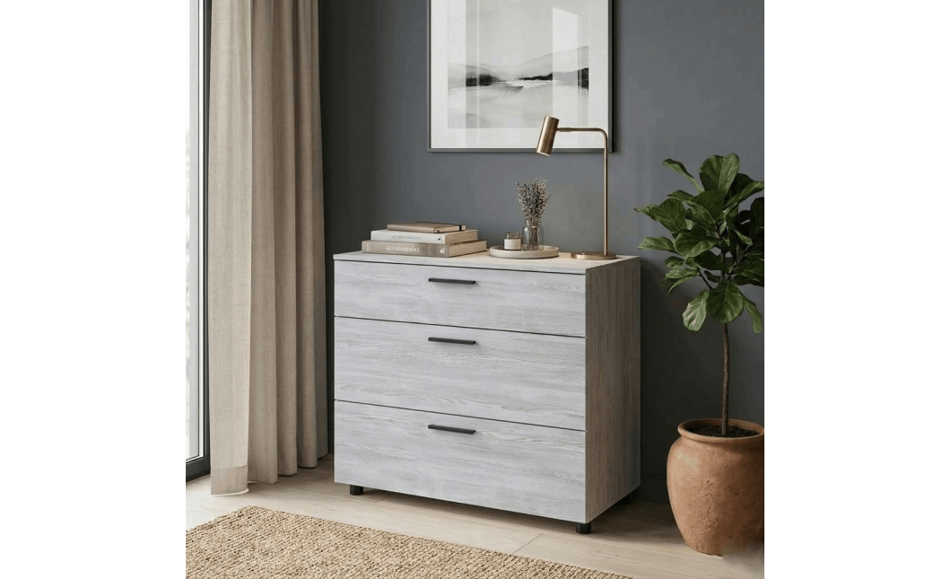 Kommode Doros Thorn Natti Kiefer 3 Schubladen 90x51,6x80 (41510155)