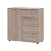 Kommode Doros Ron 1 Sonoma Eiche 1 Türen 4 Schubladen 80x38x81 (41516294)