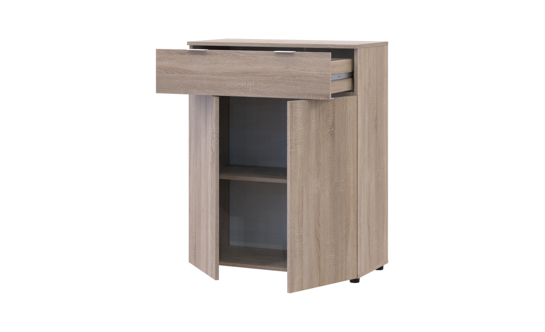 Kommode Doros Ron 2 Sonoma Eiche 2 Türen 1 Schublade 80x38x100 (41516295)