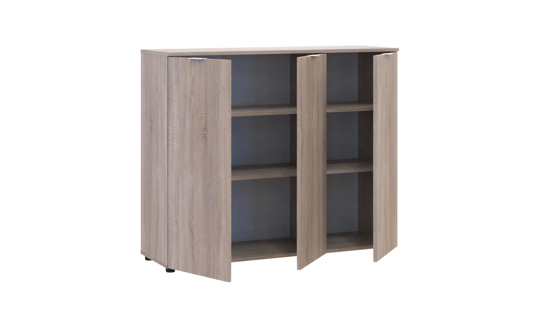 Kommode Doros Ron 6 Sonoma Eiche 3 Türen 120x38x100 (41516297)