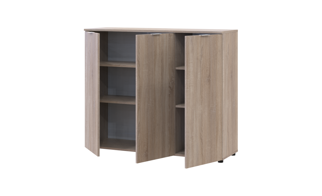 Kommode Doros Ron 6 Sonoma Eiche 3 Türen 120x38x100 (41516297)