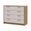 Kommode Doros Rondi Artisan Eiche / Kaschmir 4 Schubladen 100x40x82 (41516187)