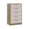 Kommode Doros Rondi Artisan Eiche / Kaschmir 5 Schubladen 60x40x100 (41516189)