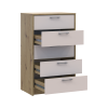 Kommode Doros Rondi Artisan Eiche / Kaschmir 5 Schubladen 60x40x100 (41516189)
