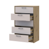 Kommode Doros Rondi Artisan Eiche / Kaschmir 5 Schubladen 60x40x100 (41516189)