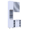 Badezimmerschrank-Set Doros Mira Weiß 84x33x183,5 (41510133)