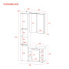 Badezimmerschrank-Set Doros Mira Weiß 84x33x183,5 (41510133)