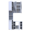 Badezimmerschrank-Set Doros Mira Weiß 84x33x183,5 (41510133)