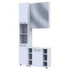 Badezimmerschrank-Set Doros Mira Weiß 84x33x183,5 (41510133)