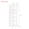 Kleiderschrank Set Doros Gelar Graphitgrau mit 2 Spiegeln 78x49,5x203,4 (42002164)