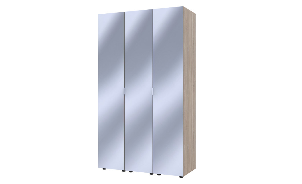 Kleiderschrank Set Doros Gelar Sonoma Eiche mit 3 Spiegeln 117x49,5x203,4 (42002168)