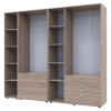Kleiderschrank Doros Gelar Sonoma Eiche 2+3 Türen mit offenem Regal 231,9x49,5x203,4 (42005046)