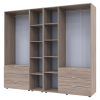 Kleiderschrank Doros Gelar Sonoma Eiche 2+3 Türen mit offenem Regal 231,9x49,5x203,4 (42005046)